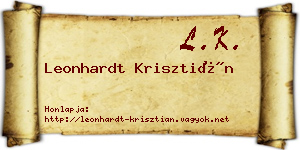 Leonhardt Krisztián névjegykártya